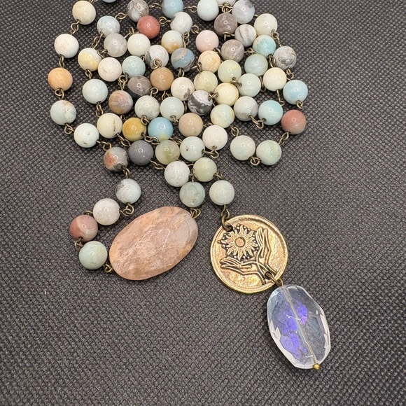 Katia Designs Beaded Necklace with Gold Pendant - Picture 2 of 9